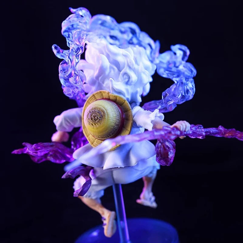 10cm Mini One Piece Luffy Gear 5 Action Figure Sun God Nika Statue Anime Figurine Pvc Model Doll Collection Toy Gifts