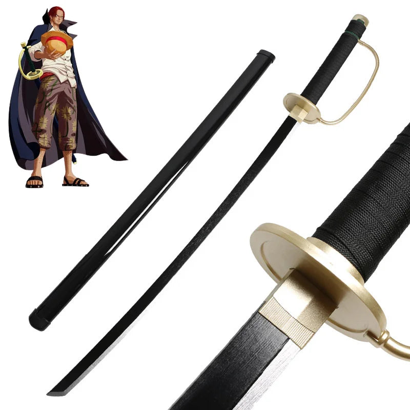 One Piece Newest Cosplay Red Hair Shanks Katana Bamboo Assembled 41inch Sword Role Play Gol·D·Roger Anime 104cm Model