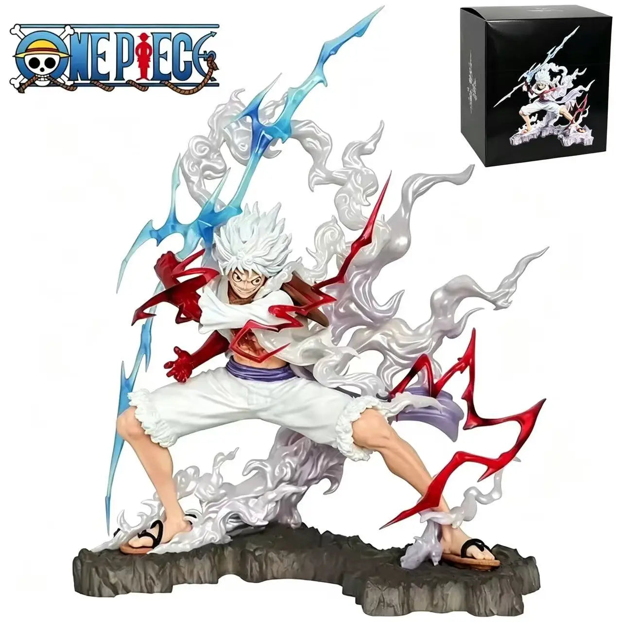 One Piece Nica Luffy Figure Tightly Grasps The Lightning Fifth Gear Action Figurine Model Doll Model Anime Pvc Statue Toys Gift