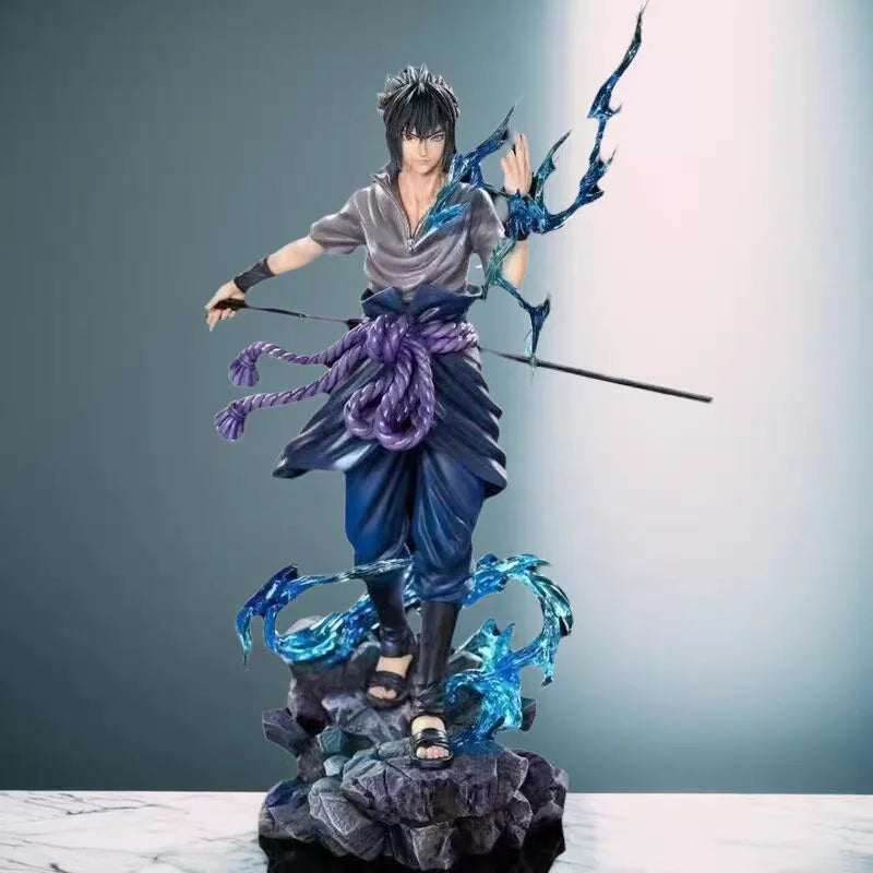 Bandai HOT S 23cm Naruto Anime Figure Uzumaki Naruto Uchiha Sasuke Action Model Pvc Statue Desktop Ornament Collection Toys Gift