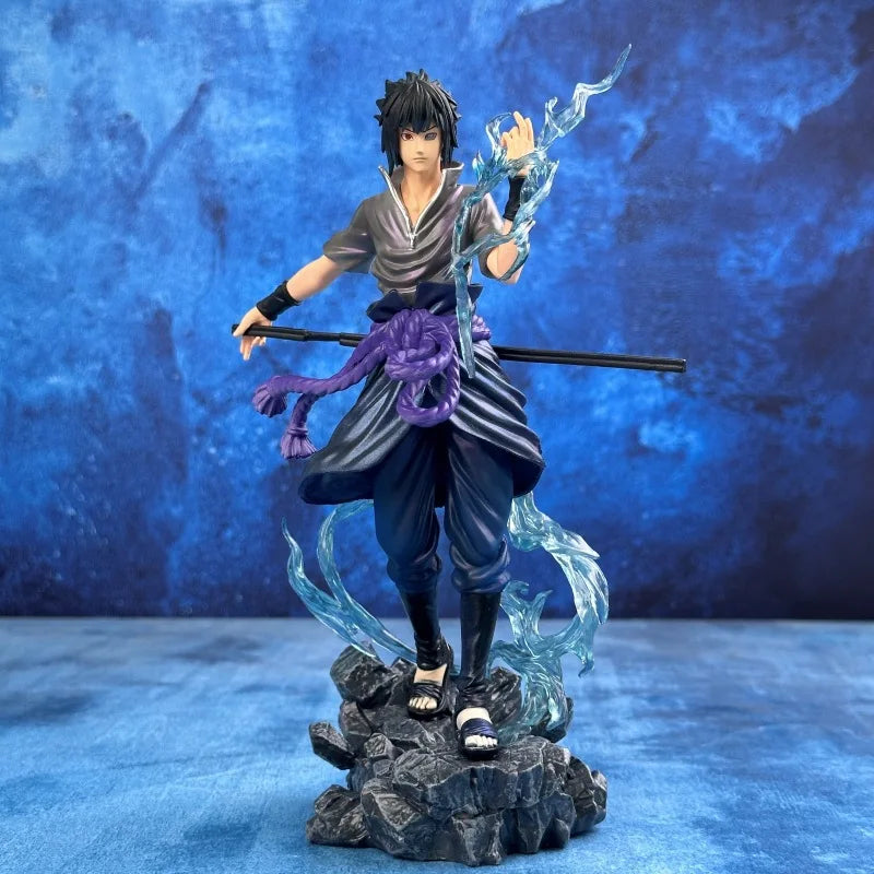 Bandai HOT S 23cm Naruto Anime Figure Uzumaki Naruto Uchiha Sasuke Action Model Pvc Statue Desktop Ornament Collection Toys Gift