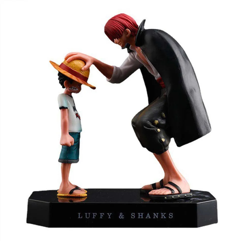 18cm One Piece Hat Luffy Anime Figure Four Emperors Shanks Straw Action Figure Collection Boys Statue Model Toys Gifts Ornaments