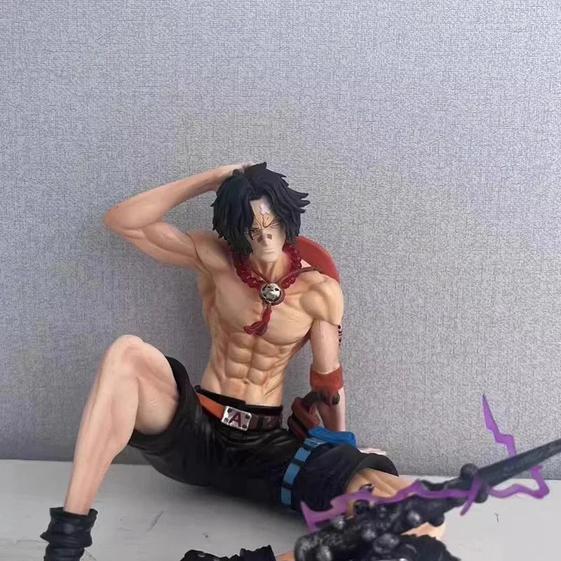 12cm One Piece Ace Anime Figure Portgas D Ace Action Figurine Pvc Hassaikai Statue Model Doll Collection Toys Desk Decor Gift