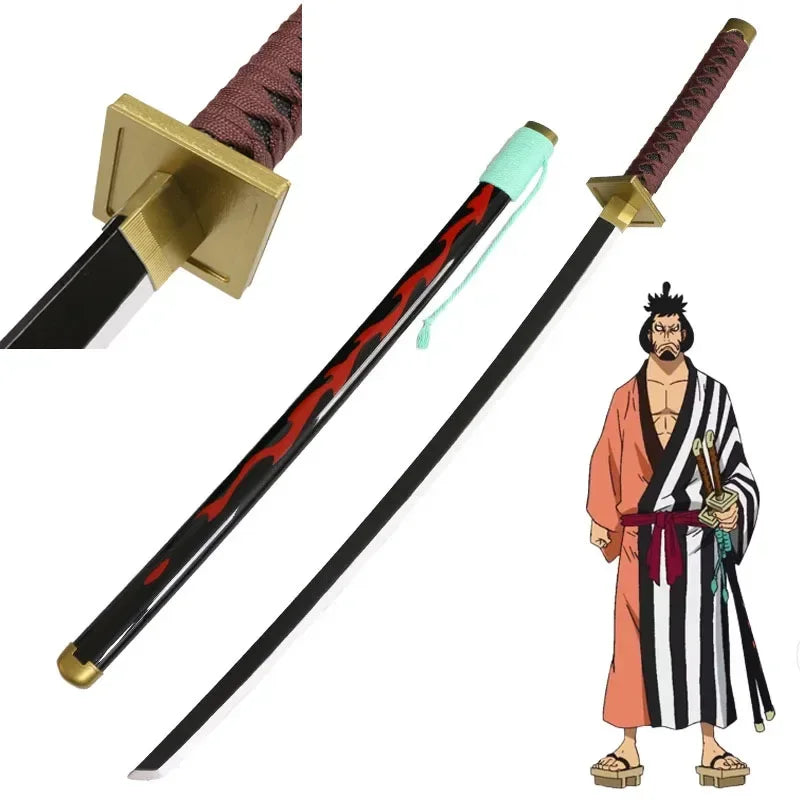 One Piece Newest Cosplay Red Hair Shanks Katana Bamboo Assembled 41inch Sword Role Play Gol·D·Roger Anime 104cm Model