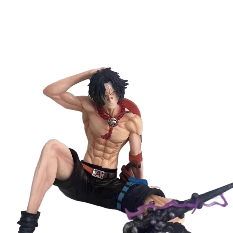 12cm One Piece Ace Anime Figure Portgas D Ace Action Figurine Pvc Hassaikai Statue Model Doll Collection Toys Desk Decor Gift