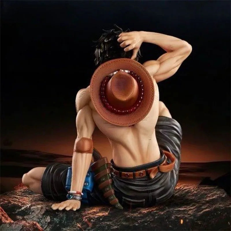 12cm One Piece Ace Anime Figure Portgas D Ace Action Figurine Pvc Hassaikai Statue Model Doll Collection Toys Desk Decor Gift