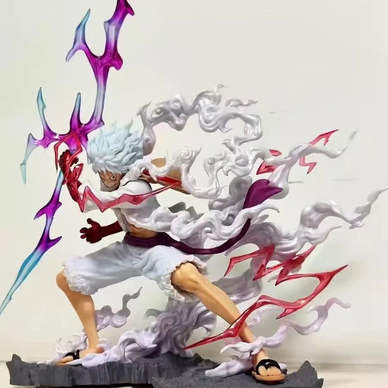 12cm/4.7in One Piece Anime Wink Studio Small Thunderbolt Nika Luffy Figures Pvc Statue Desktop Ornamen Collection  Statue Model