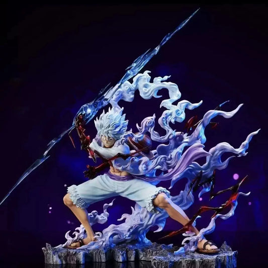 12cm/4.7in One Piece Anime Wink Studio Small Thunderbolt Nika Luffy Figures Pvc Statue Desktop Ornamen Collection  Statue Model
