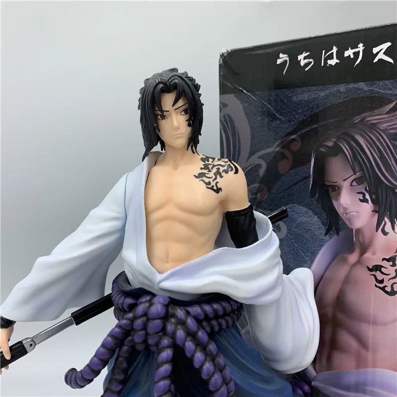 Lover Anime NARUTO Figure Uchiha Sasuke Curse Mark PVC Figure NARUTO Sasuke Orochimaru Itachi Sharingan Kakashi Model Toy Gift