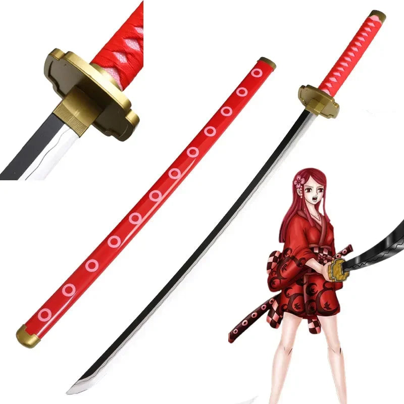 One Piece Newest Cosplay Red Hair Shanks Katana Bamboo Assembled 41inch Sword Role Play Gol·D·Roger Anime 104cm Model