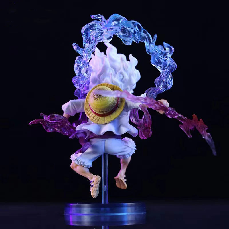 10cm Mini One Piece Luffy Gear 5 Action Figure Sun God Nika Statue Anime Figurine Pvc Model Doll Collection Toy Gifts