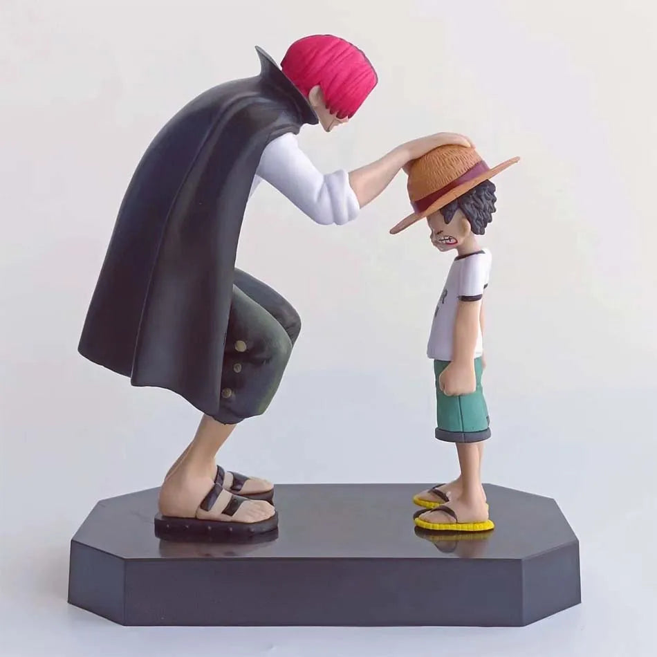 18cm One Piece Hat Luffy Anime Figure Four Emperors Shanks Straw Action Figure Collection Boys Statue Model Toys Gifts Ornaments