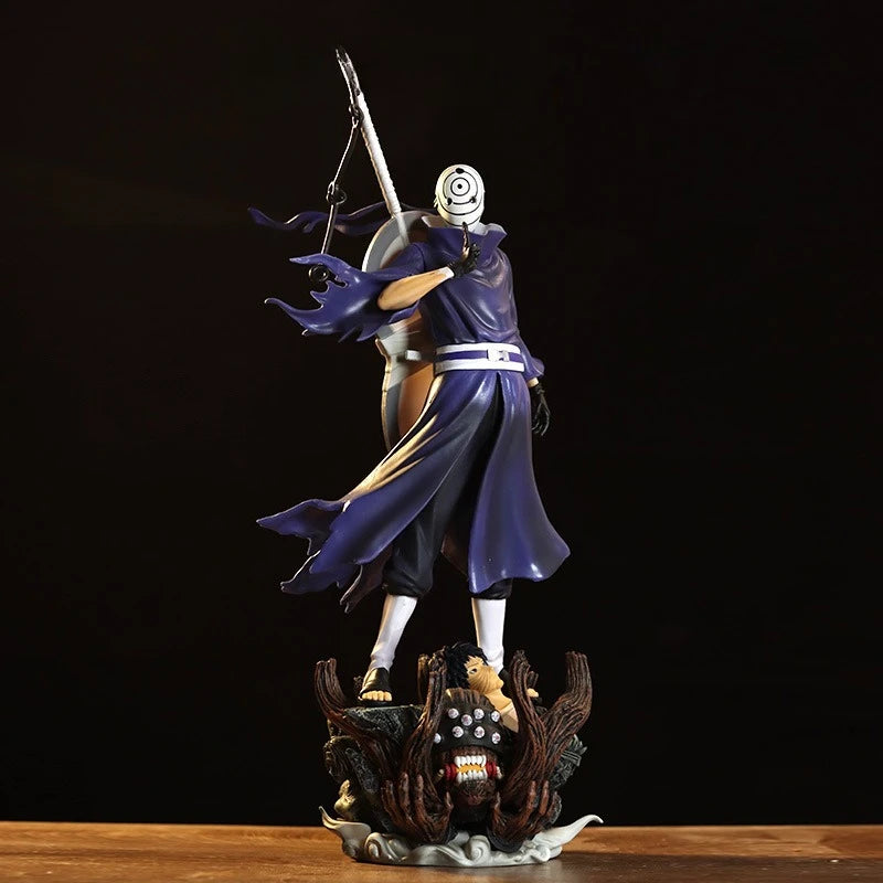 Naruto Anime Figure Uchiha Obito Action Figures double headed Statue PVC Collection Model Desktop Ornament Toys Fans Gifts