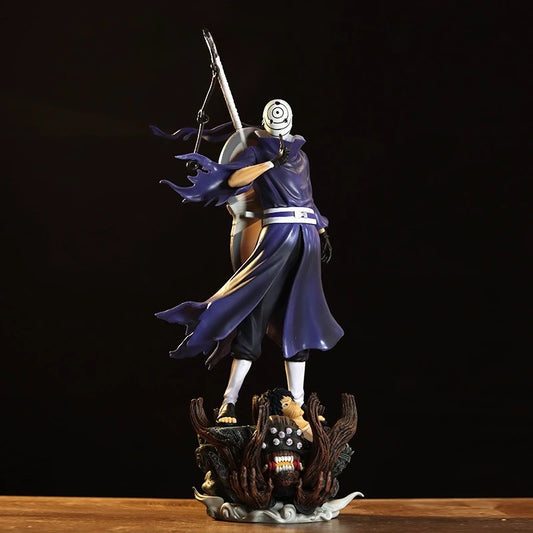 Naruto Anime Figure Uchiha Obito Action Figures double headed Statue PVC Collection Model Desktop Ornament Toys Fans Gifts