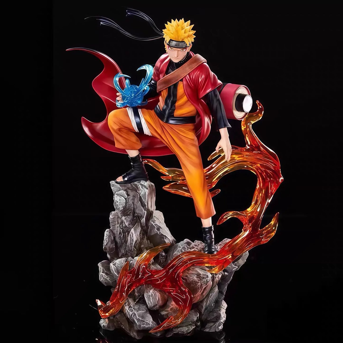 Bandai HOT S 23cm Naruto Anime Figure Uzumaki Naruto Uchiha Sasuke Action Model Pvc Statue Desktop Ornament Collection Toys Gift