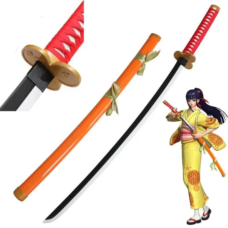 One Piece Newest Cosplay Red Hair Shanks Katana Bamboo Assembled 41inch Sword Role Play Gol·D·Roger Anime 104cm Model