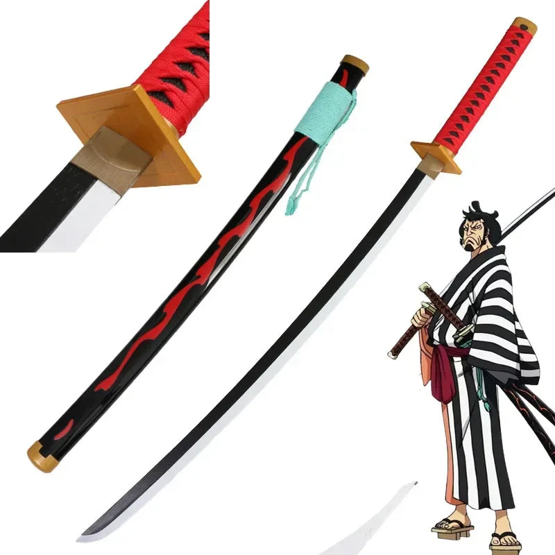 One Piece Newest Cosplay Red Hair Shanks Katana Bamboo Assembled 41inch Sword Role Play Gol·D·Roger Anime 104cm Model