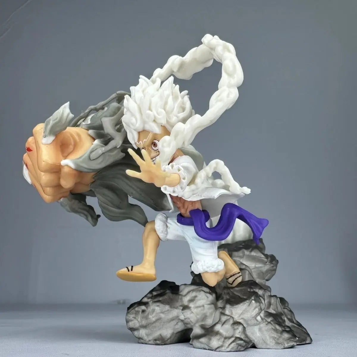 One Piece Handsome Nika Luffy Figure Red Coat Straw Hat Anime SD Nika Luffy Model Ornament Collectible Gift