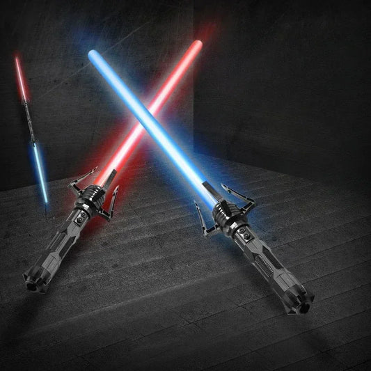 2 In 1 Telescopic Sword 75cm RGB Light Saber 7-Color/1 Color Lightsaber for 3+ Kids Laser Sword Toy Party Glow Swords Coser Toy