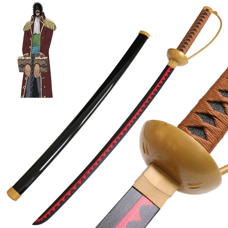 One Piece Newest Cosplay Red Hair Shanks Katana Bamboo Assembled 41inch Sword Role Play Gol·D·Roger Anime 104cm Model