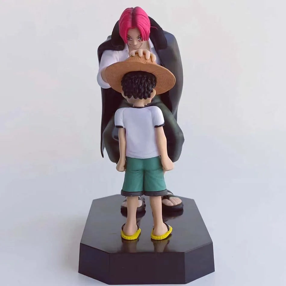 18cm One Piece Hat Luffy Anime Figure Four Emperors Shanks Straw Action Figure Collection Boys Statue Model Toys Gifts Ornaments